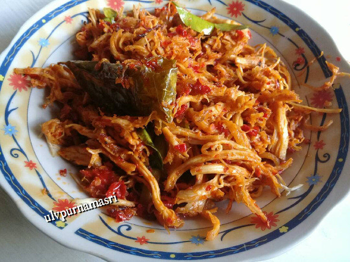 Resep Ayam suwir pedas manis Anti Gagal