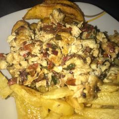 A picture of Eggs and Chips.