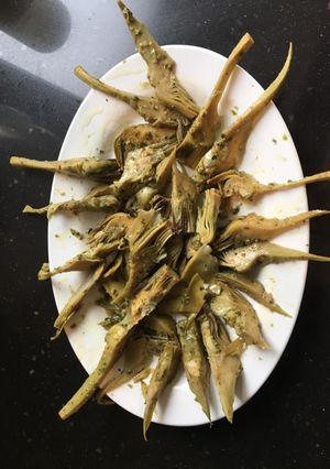 Foto principal de Alcachofas al brandy, acompañamiento para carnes y pescados 🐠