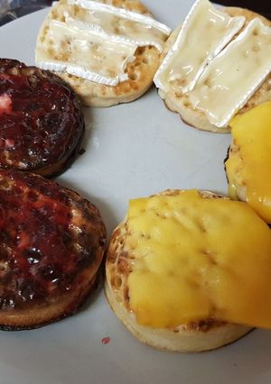 A picture of My Breakfast Crumpets to suit the family.