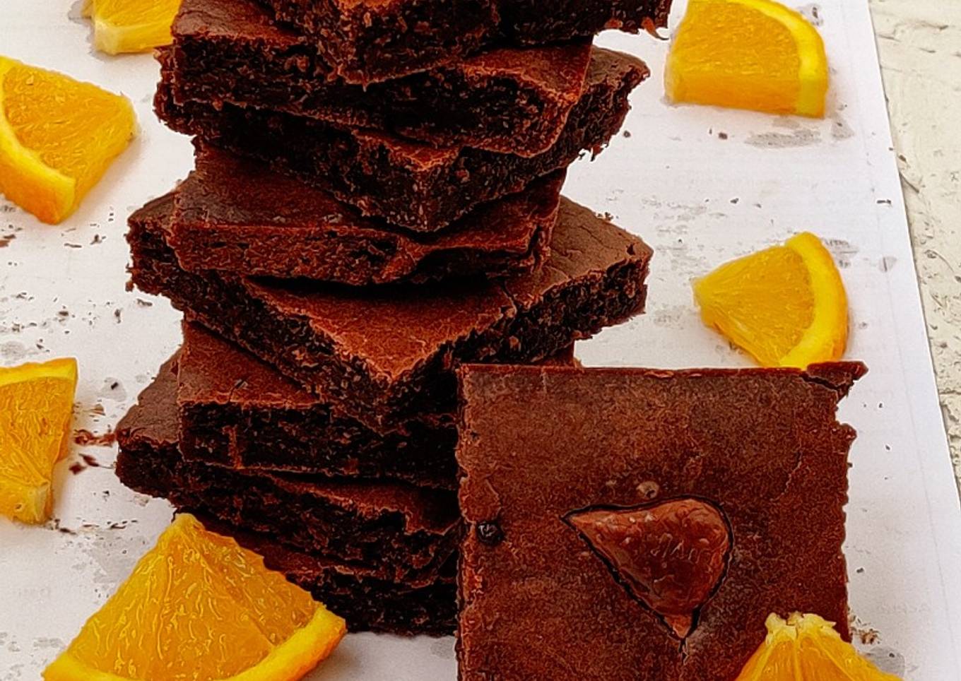 Orange chocolate brownie