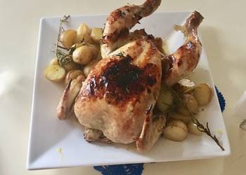 Fresh, Cooking Recipe Whole Baked Chickenvery easy with Baked Baby Potatoes Restaurant Style