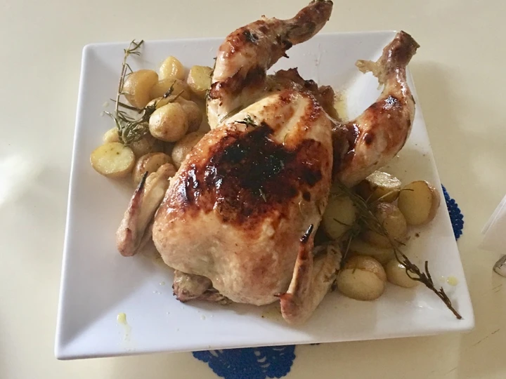 Recipe Whole Baked Chicken*very easy* with Baked Baby Potatoes the Perfect So Delicious