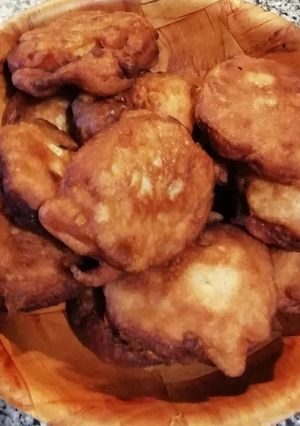 Una foto de Buñuelos de manzana con mezcla de harinas