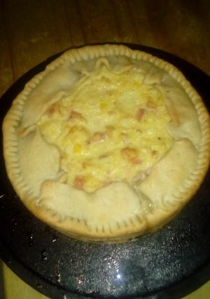 Una foto de Pastel de pollo bien casero