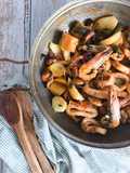 Cataplana de Lulas e Camarão