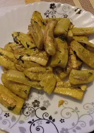 A picture of Roasted garlic bananas #themechallenge...cookingwithbananas.