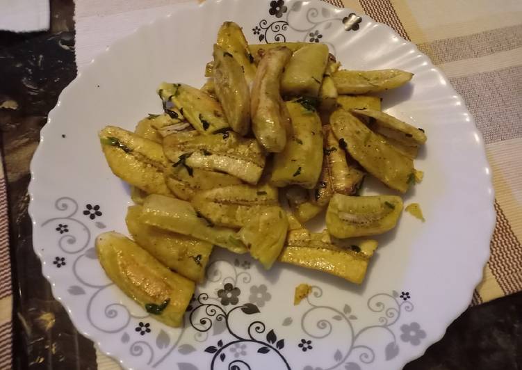 Roasted garlic bananas #themechallenge...cookingwithbananas