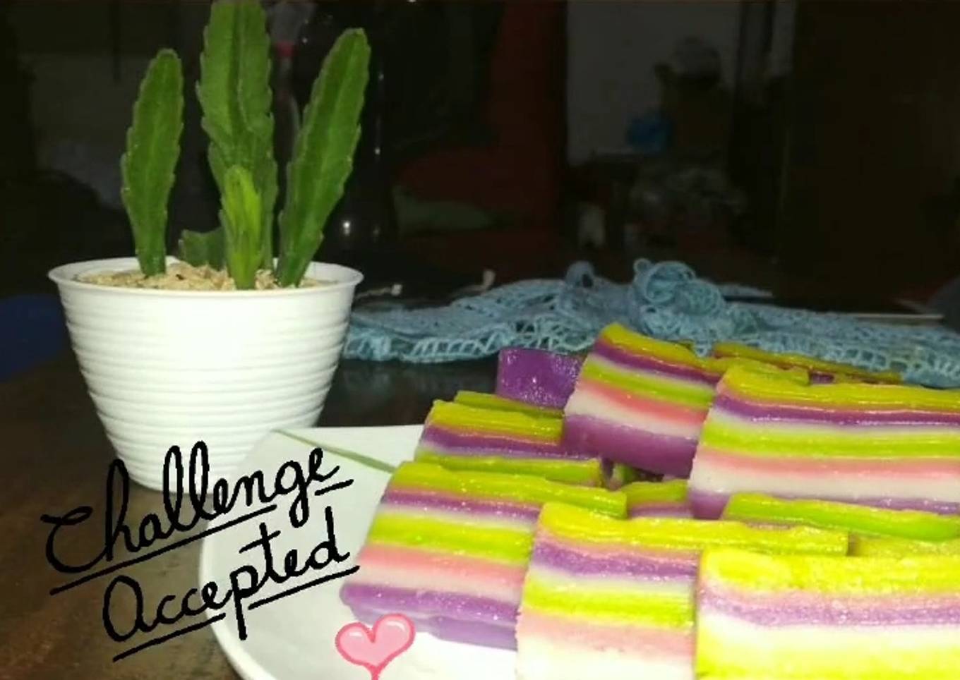 Kue Lapis Tepung Beras Pelangi