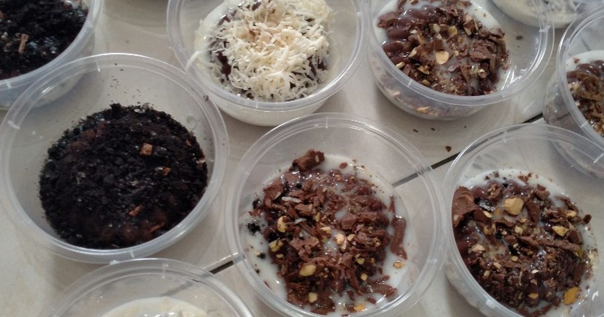 Puding fla coklat