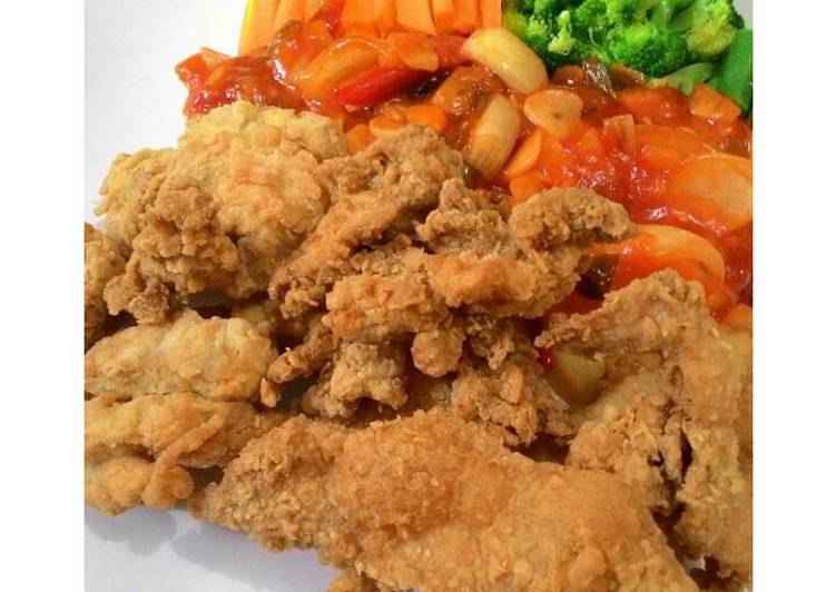 Resep Chicken Crispy Saus Asam Manis, Lezat