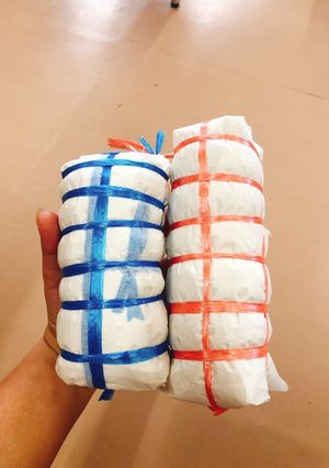 Hình của món Bánh tét chuối (dành cho các bạn ở Nhật, k có lá chuối).