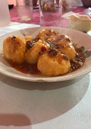 Una foto de Ñoquis de calabaza rellena