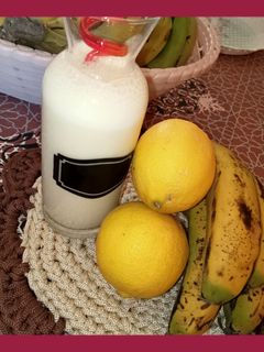 صورة لوصفة عصير الموز و الليمون