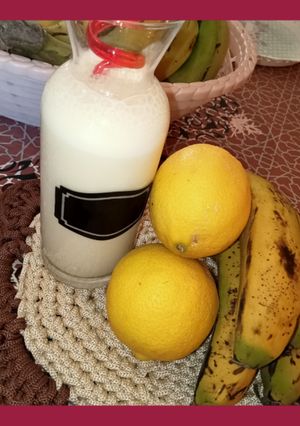 صورة لوصفة عصير الموز و الليمون