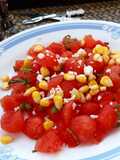 Watermelon corn salad