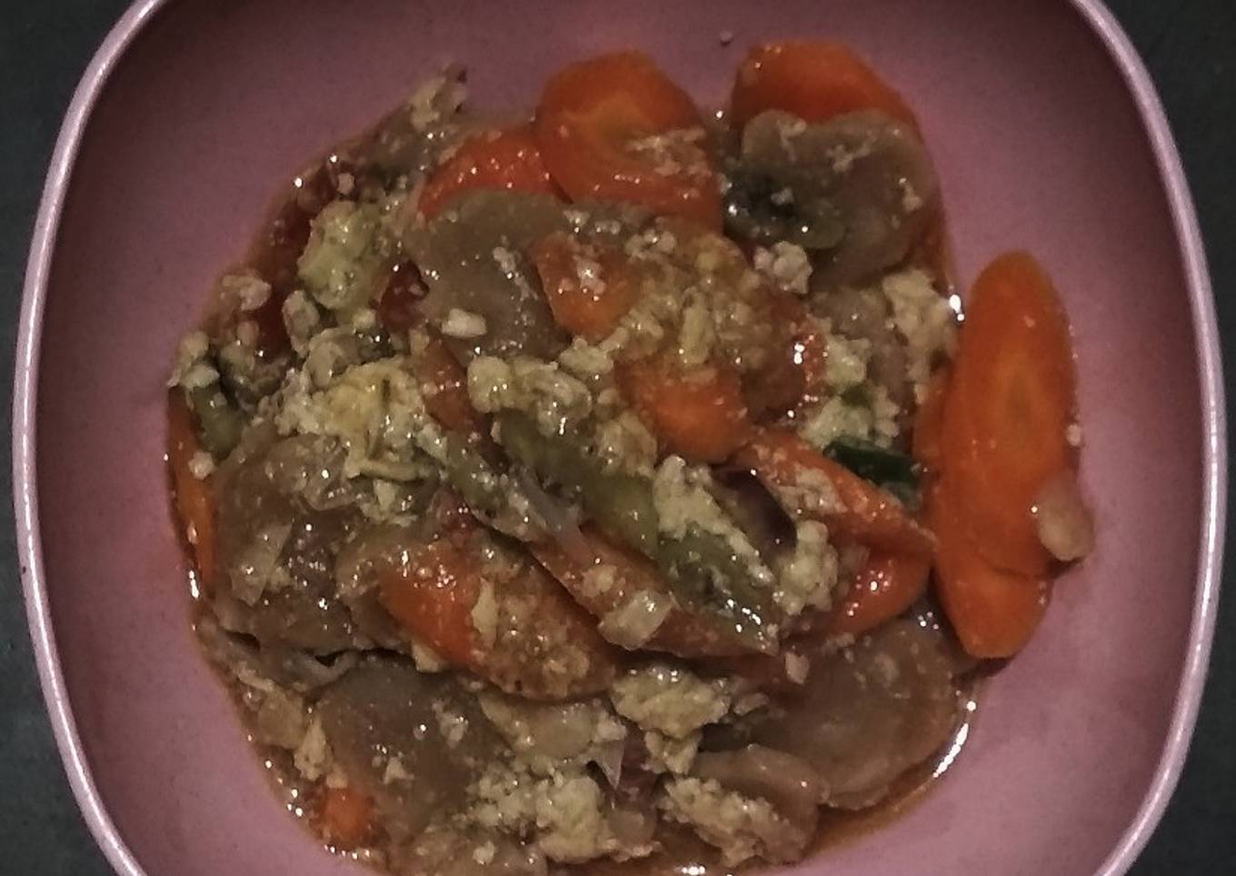 Tumis Wortel Bakso Saus Tiram