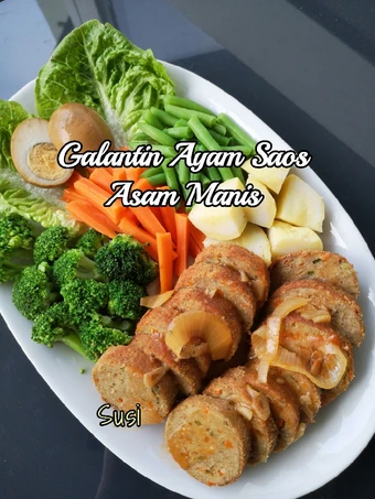 Langkah Gampang Membikin Resep Galantin Ayam Saos Asam Manis yang Enak Banget Anti Ribet, Uenak Banget