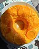Tarta invertida de naranja