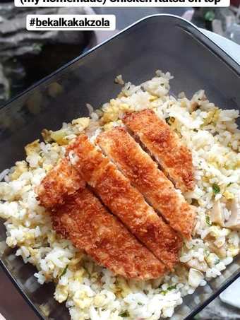 Cara Mudah Membuat Resep Nasi goreng wortel pentol mentega dan chicken katsu yang  Bikin Ketagihan Anti Ribet, Lezat