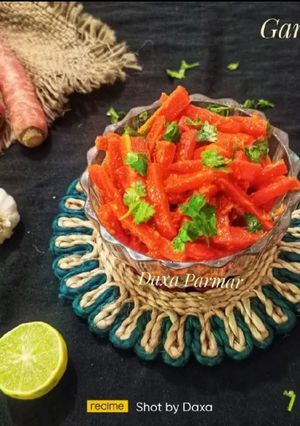 A picture of Rich In Vitamin A Gujarati Lasaniya Gajar OR Garlicy Carrots.