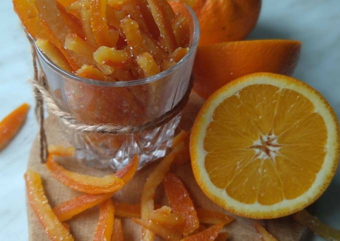 Цукаты из апельсиновых корочек, пошаговый рецепт на ккал, фото, ингредиенты - Valentina 78