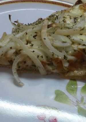 Una foto de Pizza casera, sin levadura