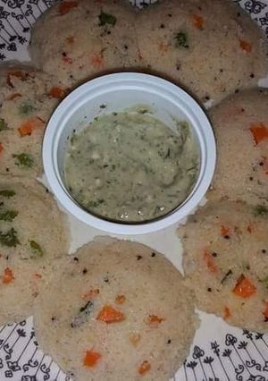 A picture of Veggie idli.