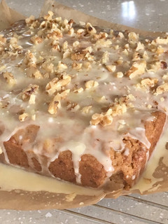 A picture of Carrot & Walnut Cake with an Orange Glaze (Plant-Based).
