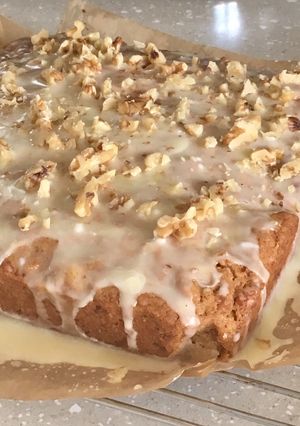 A picture of Carrot & Walnut Cake with an Orange Glaze (Plant-Based).