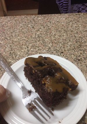 A picture of Chocolate Flan Cake.