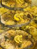 سمك عندك بالبطاطس والشبت والليمون في الفرن🐟🐟