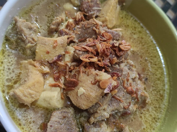 Resep: Sayur Kuah Santan Terik Daging Sapi, Ayam, Tahu Kekinian