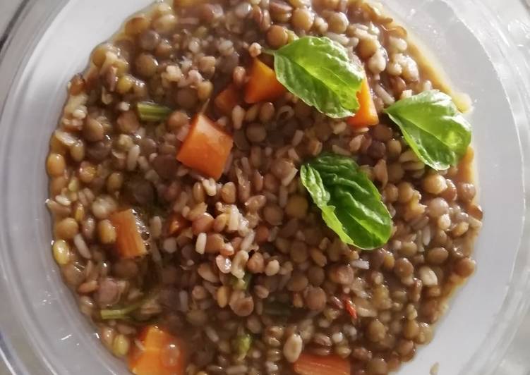 Zuppa di lenticchie hai cinque cerali🌽