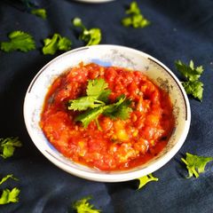 A picture of Roasted Tomato Bharta.