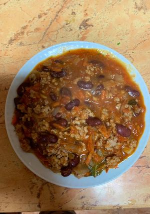 O poză a rețetei Chilli con carne.
