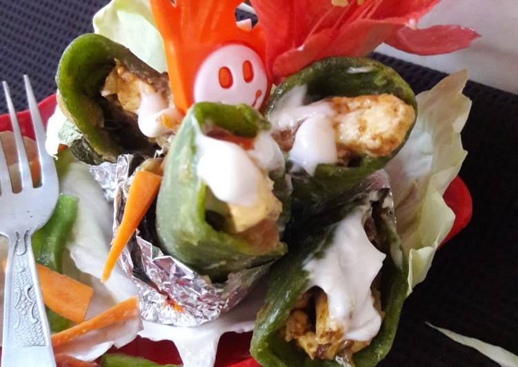 Paneer cheese spring roll with mayonnaise