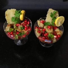 A picture of Shakkar kand Chaat.