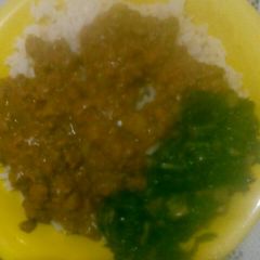 A picture of Mince and Rice.