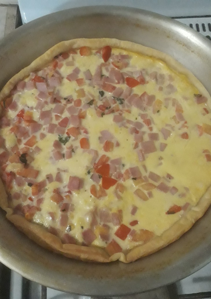 Una foto de Tarta caprese 🍅🧀🥧