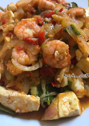 Foto resep Udang Tahu Saos Padang