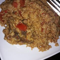 A picture of Rice and beans porridge.