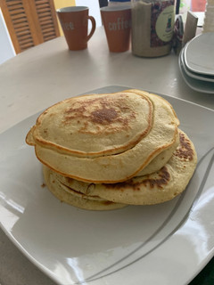 Una foto de Panqueques de plátanos