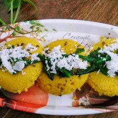 A picture of Instant Katori dhokla.