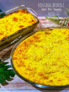 Foto resep Kentang Brokoli Smoke Beef Panggang Keju