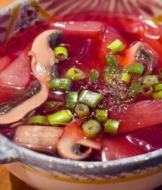 canh củ dền chay