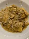 Pasta con crema de Pistacho al cognac