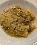 Pasta con crema de Pistacho al cognac