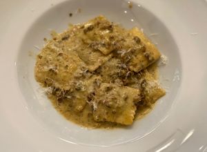 Una foto de Pasta con crema de Pistacho al cognac