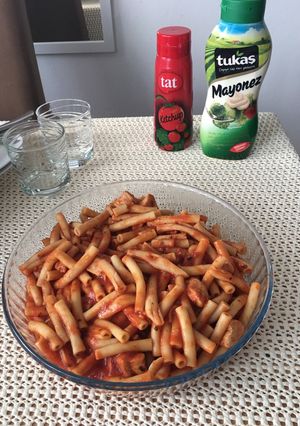صورة لوصفة معكرونة بالصلصة